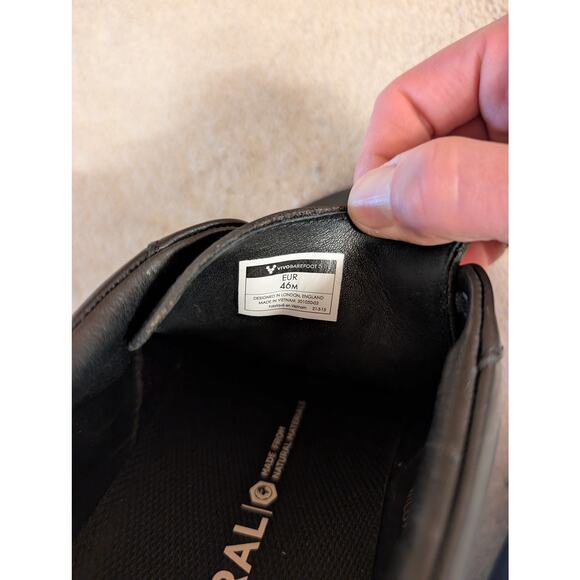 NEW! Vivobarefoot MEN'S GEOCOURT II M OBSIDIAN LEATHER 301050-03 46 EU - Picture 4 of 7